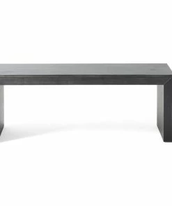 GDFStudio Chatham Farmhouse Acacia Wood Dining Bench, Black