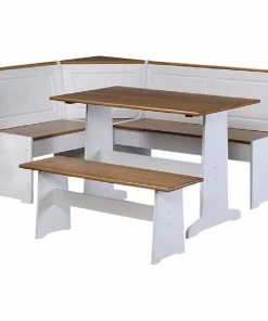 Linon Home Decor Products Ardmore Nook White With Pine Accents