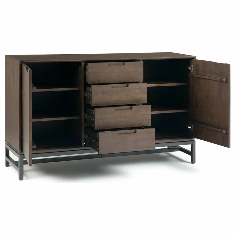 Simpli Home Ltd. Banting Mid Century Sideboard With Centre Drawers - Image 5