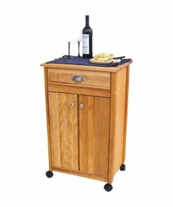 Catskill Craftsmen Catskill Birch Hardwood Cuisine Butcher Block Kitchen Cart In Natural