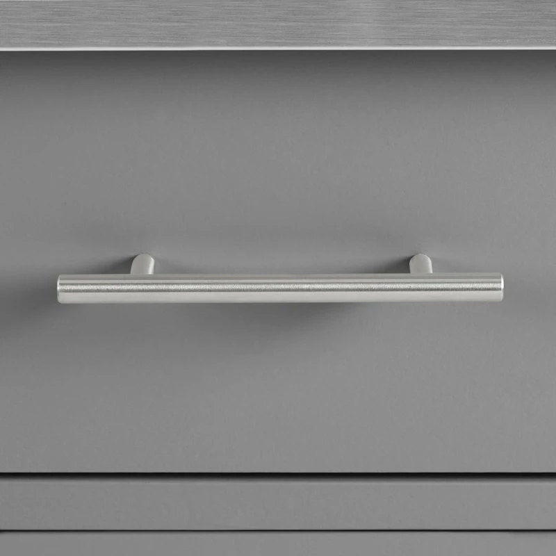 Crosley Savannah Stainless Steel Top Full-Size Kitchen Island Cart, Gray - Image 10