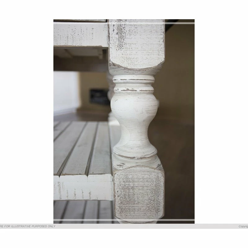 Crafters And Weavers Greenview Rustic Farmhouse Kitchen Island, Solid Wood - Image 5