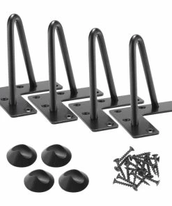 Yescom 4" Hairpin Legs Steel Rod Heavy Duty Furniture Leg Coffee Table Home