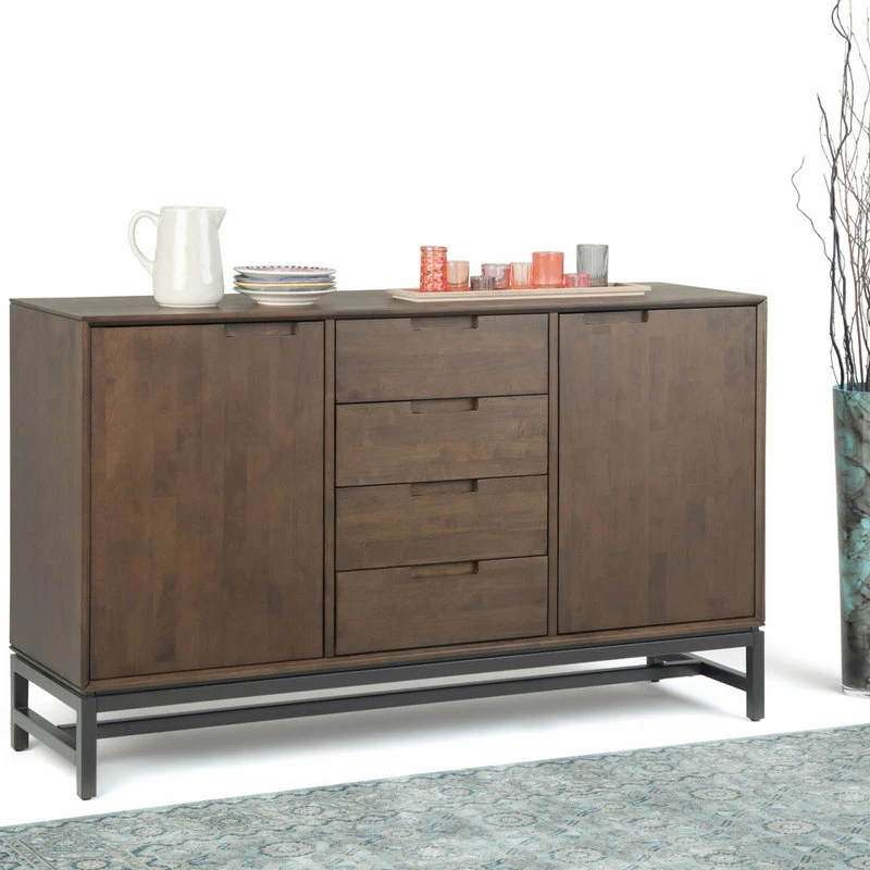 Simpli Home Ltd. Banting Mid Century Sideboard With Centre Drawers - Image 2