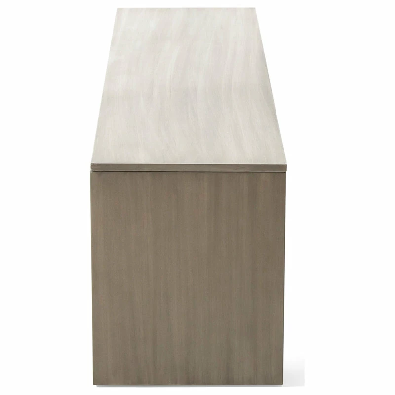 GDFStudio Hyde Farmhouse Acacia Wood Dining Bench, Light Gray Oak - Image 6