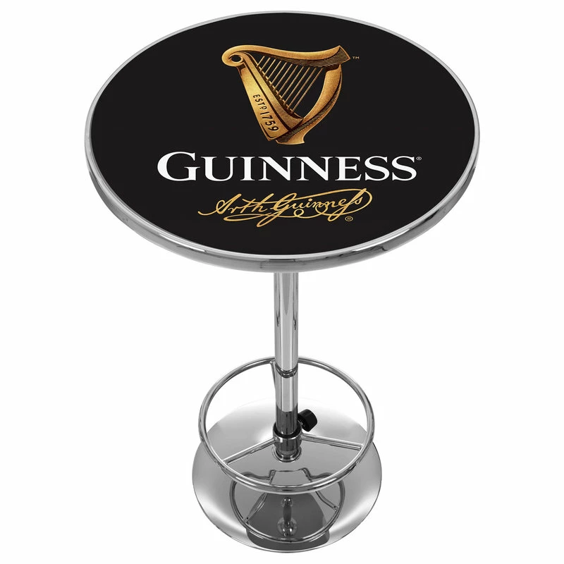 Trademark Gameroom Guinness Chrome Pub Table, Signature