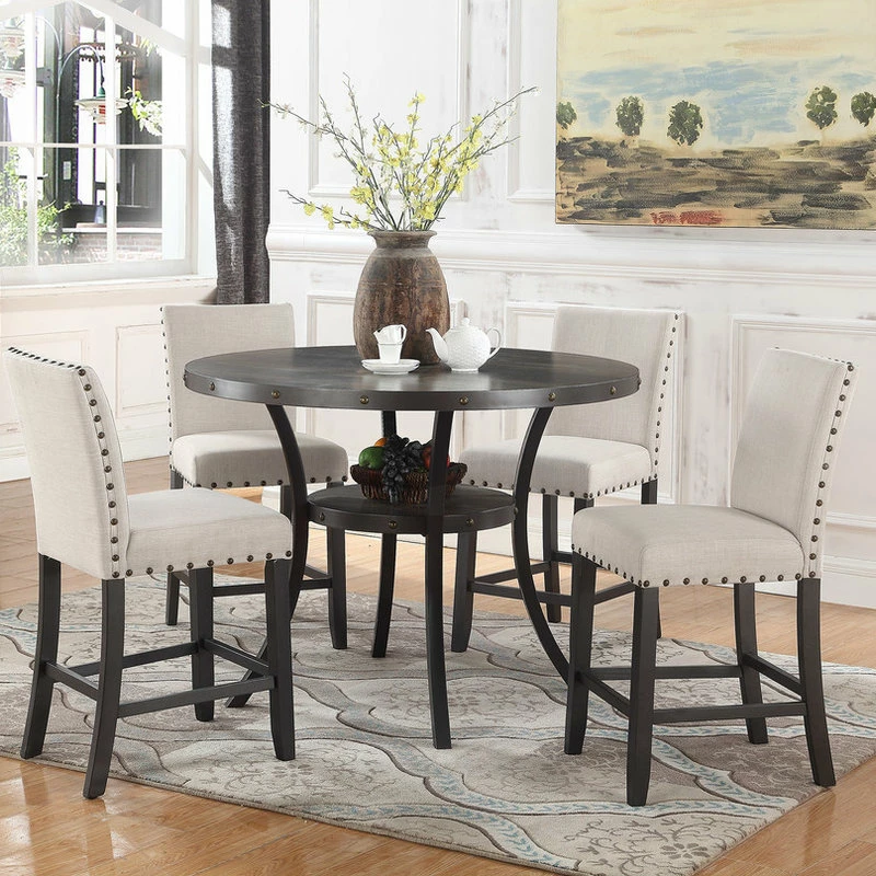 Best Master Furniture Darlington Antique Black Counter Height Chairs, Set Of 2 - Image 5