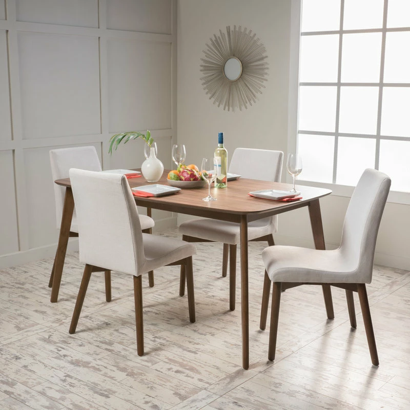 GDFStudio GDF Studio Oneida Mid-Century Modern 5 Piece Dining Set - Image 2