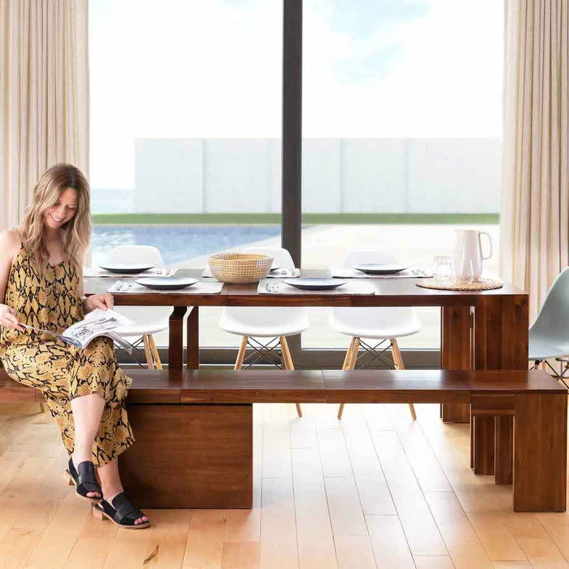 Transformer Table The Transformer Dining Set, Mahogany - Image 3