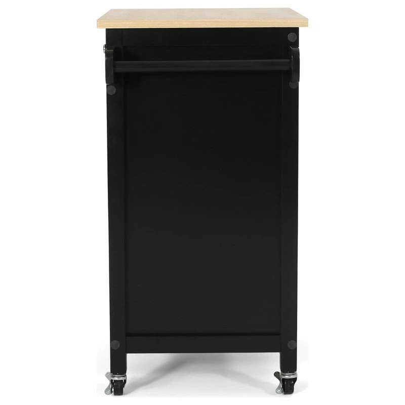 GDFStudio Medway Contemporary Glass Paneled Kitchen Cart - Image 8