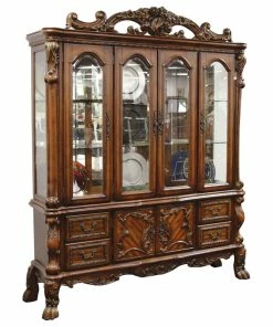 Acme Furniture ACME Dresden Hutch And Buffet, Cherry Oak