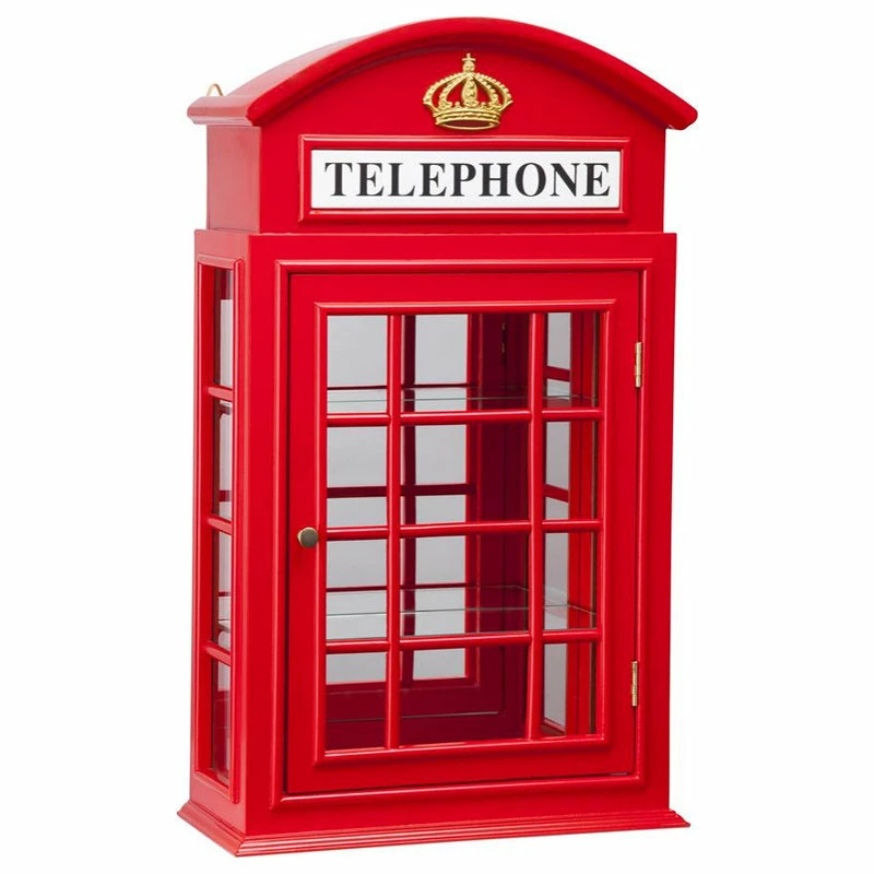 Design Toscano Telephone Booth Curio Cabinet