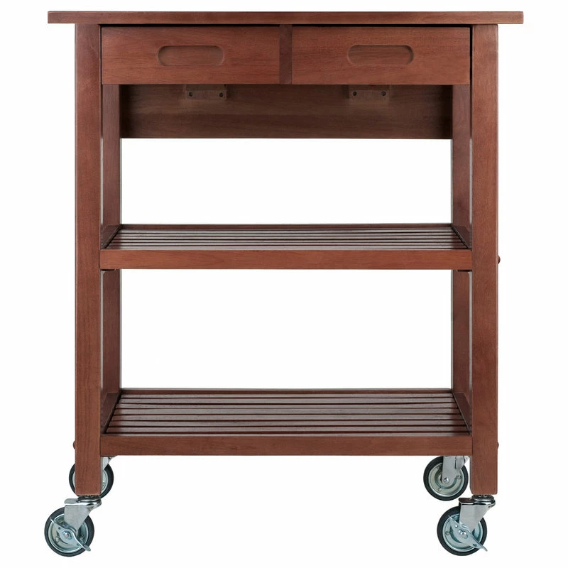 Winsome Wood Transitional Walnut Composite Wood Cart 94734 - Image 2