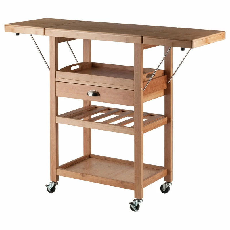 Winsome Wood Transitional Natural Bamboo Cart 80434 - Image 3