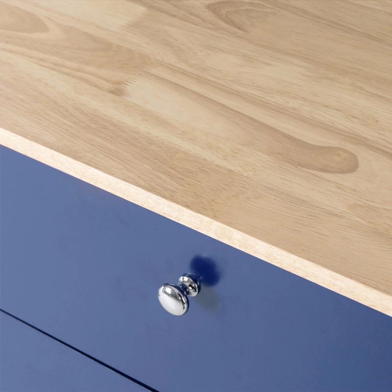 Glitzhome 34.25''H Wooden Basic Kitchen Island, 1 Drawer And 1 Door And 2 Tier, Navy Blue - Image 11