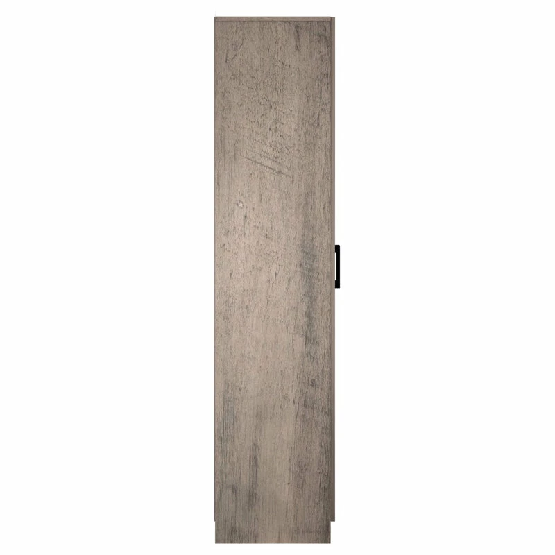 Decorn Freestanding Pantry Cabinet, 2 Doors With Adjustable & Fixed Shelves, Gray Oak - Image 5