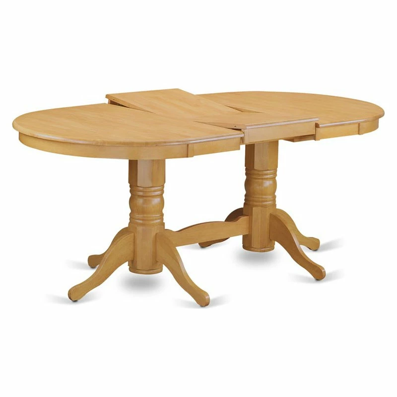 East West Furniture Vancouver 9-piece Wood Dining Table And Chairs In Oak - Image 3