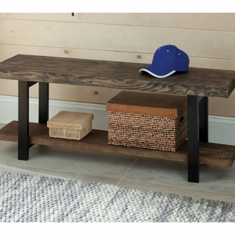 Bolton Furniture, Inc. Pomona Metal And Wood Bench - Image 2