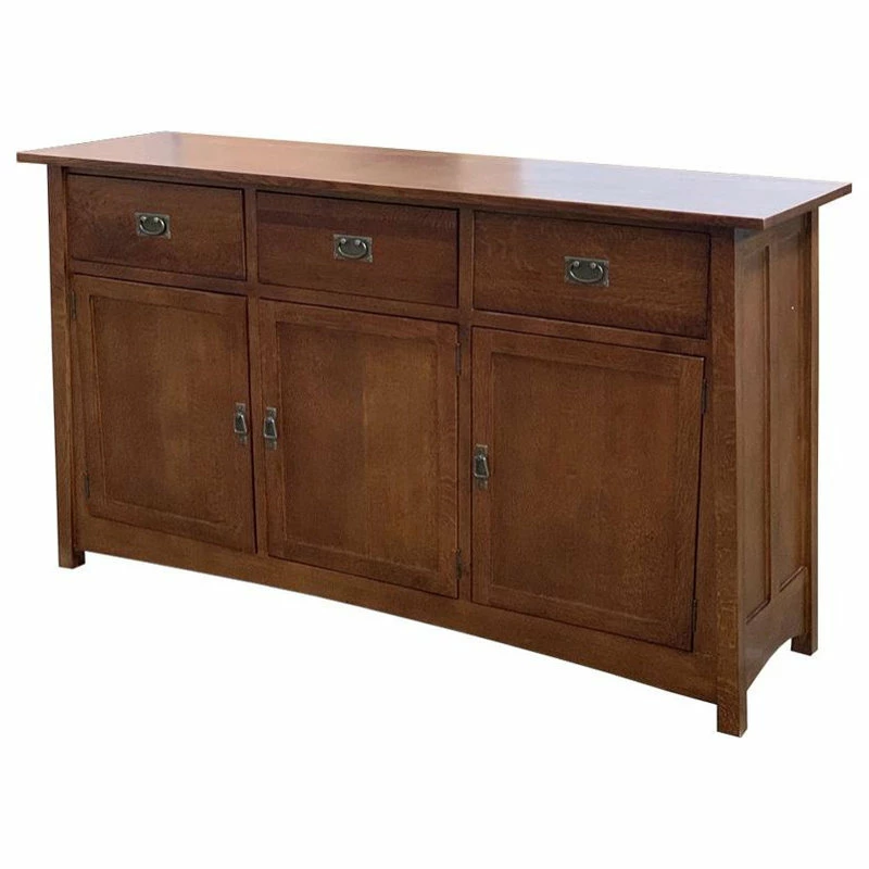 Crafters And Weavers Mission 3 Door And 3 Drawer Sideboard Walnut 70"
