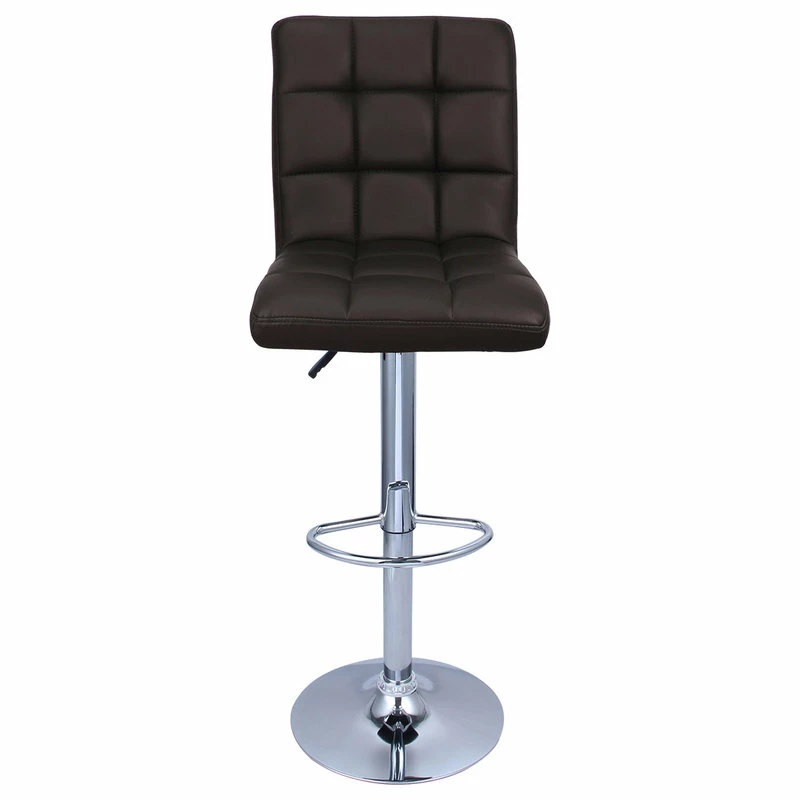 Belleze Modern Hydraulic Swivel Bar Stool, Set Of 2, Dark Brown - Image 3