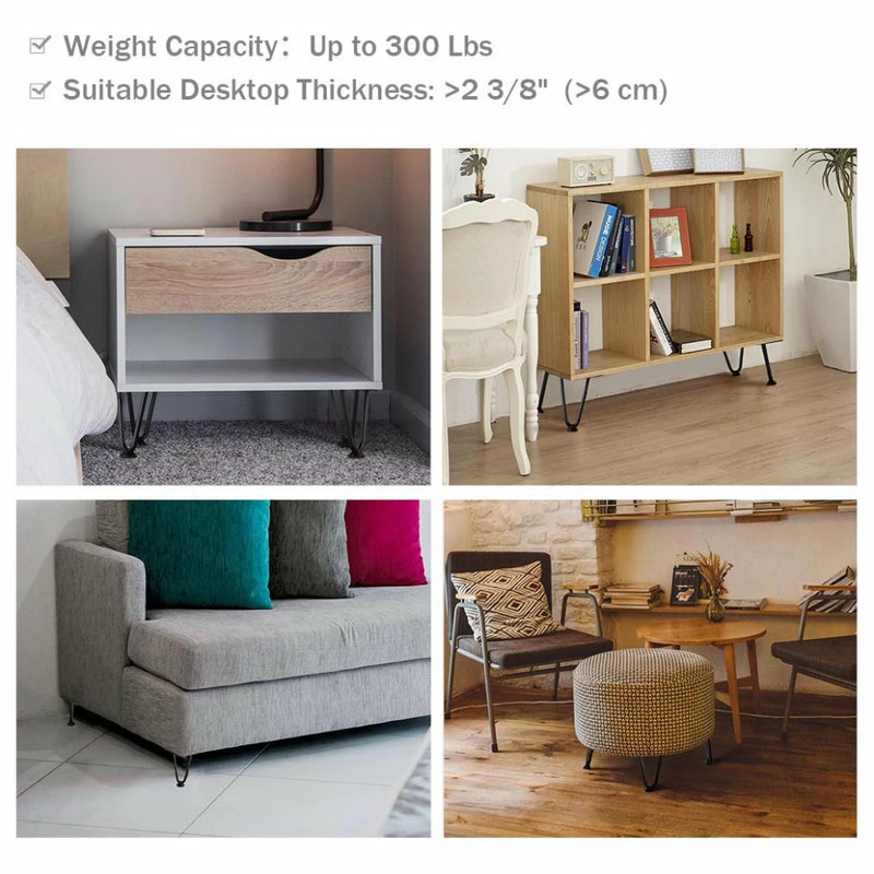 Yescom 4" Hairpin Legs Steel Rod Heavy Duty Furniture Leg Coffee Table Home - Image 3