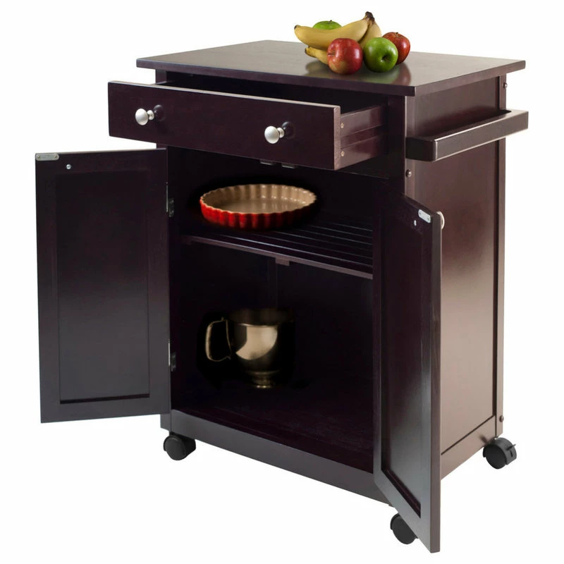 Winsome Wood Transitional Espresso Composite Wood Cart 92626 - Image 2