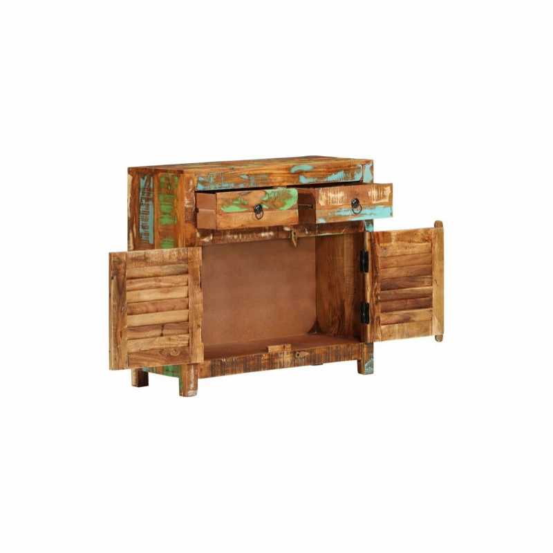 Vida XL LLC VidaXL Sideboard Solid Wood Reclaimed Storage Side Drawer Cabinet Furniture - Image 4