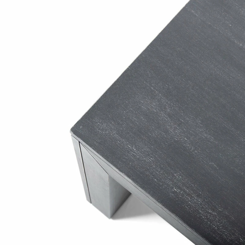 GDFStudio Chatham Farmhouse Acacia Wood Dining Bench, Black - Image 3