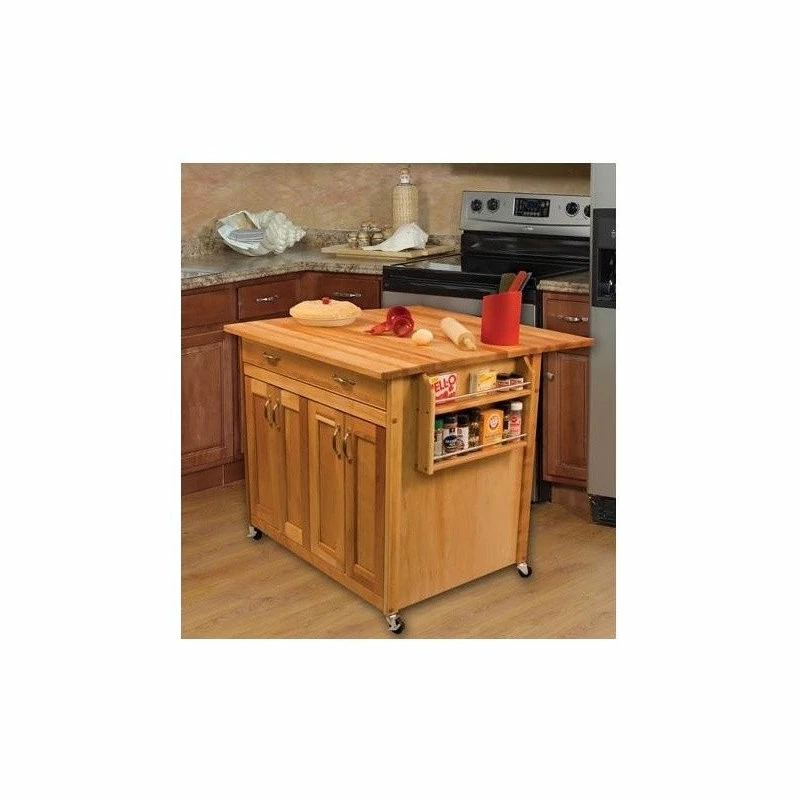 Catskill Craftsmen Deep Island With Flat Panel Doors And Drop Leaf - Image 2