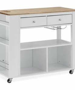 GDFStudio Mia Kitchen Cart With Wheels