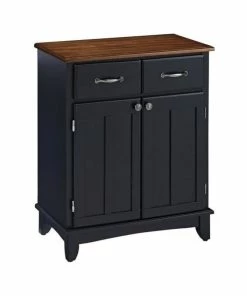Homestyles Furniture Buffet Server In Black And Cottage Oak