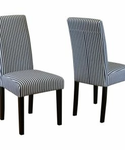 Monsoon Pacific Villa Stripe Linen Dining Chairs, Set Of 2, Blue