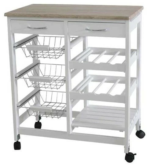 HDS Kitchen Trolley With 2 Drawers And Baskets