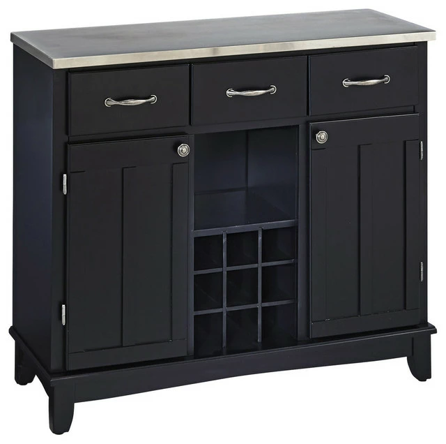 Homestyles Buffet Of Buffets Wood Buffet In Black