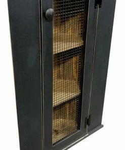 Sawdust City, LLC Corner Cabinet Top Hutch, Old Black