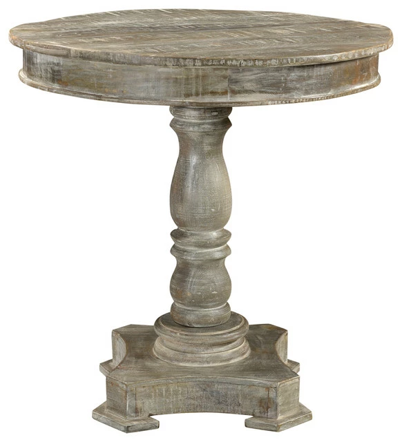 Moti Golden Round Bistro Table, Gray Wash