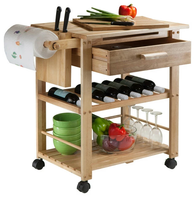Winsome Finland Kitchen Cart In Natural