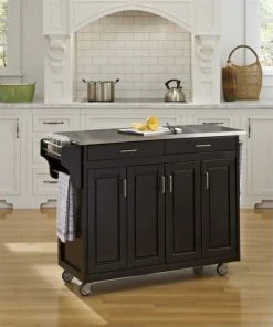 Homestyles Create-a-Cart Black Kitchen Cart
