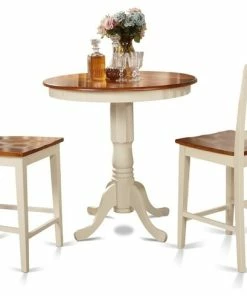 East West Furniture 3-Piece Counter Height Dining Set, Counter Height Table And 2 Kitchen Chairs