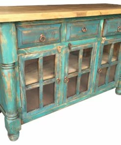 Rancho Collection Adobe 60" Rustic Buffet, Old Green