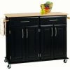 Homestyles Dolly Madison Black Kitchen Cart